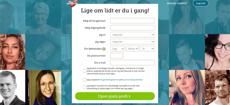 Registreringsproces Dating.dk